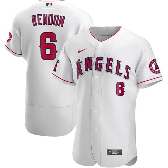 Men's Los Angeles Angels #6 Anthony Rendon White Stitched MLB Jersey